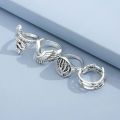 ARGETR Personality Vintage Unisex Geometry Fashion Jewelry Exaggerated Square Man Ring Snake Ring Korean Style Ring Punk Ring.