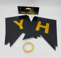 HAPPY BIRTHDAY WORD BANNER WITH RIBBON LACE. 