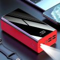 Royal R3 30000 Mah Power Bank Portable Power Bank with Digital Display, Mirror Reflective Portable power bank with Four Outputs for Iphone Android Phones Mirror design. 