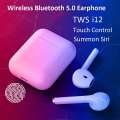 Airpods i12 TWS True Wireless Stereo Headset Dual Earbuds With PowerBank Ultra Auto Connectivity Portable Bluetooth Version 5.0 Handsfree Earphones With Deep Bass.. 