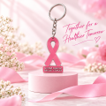 Pink Ribbon Keychain. 