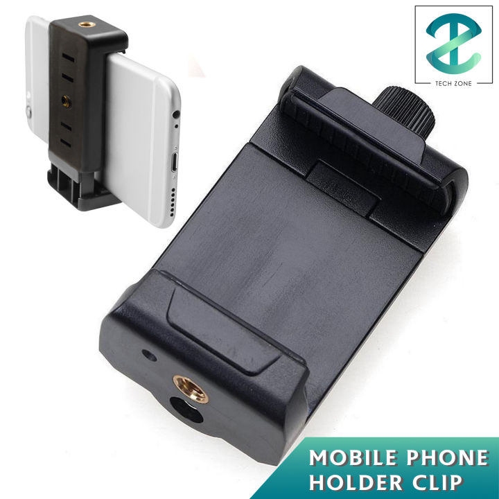 Multi-function Clip Mobile Phone Holder with Tripod Mount Adapter with Adjustable Screw Tripod Holder for Phone