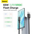 Baseus Supervooc PD65W USB To Type C Cable,  6.5A Fast Charging Smart Phone Data Cable. 