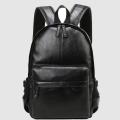 PU Leather College Bag for Girls & Laptop Backpack - Black & Coffee, 17-inch Compatibility. 