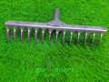 Garden Rake with 14 Sharp Iron Teeth - Garden Rake Head for leaves. 