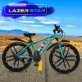 LAZER STAR 26 INCH MOUNTAIN BIKE , CYCLE FOR BOYS , RACING EDITION BICYCLE , ROAD BIKE 10 GEARS. 