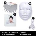 LED Face Masks Light Therapy Wireless 7 Color Photon Red Light Therapy Facial radiofrequency Skin Rejuvenation Mask Face Care USB Charge. 
