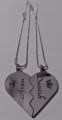 broken heart locket for couple with name. 
