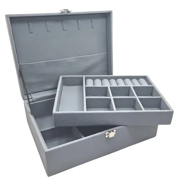 Jewelry%20organizer%20Box%20-%20Women%20Display%20Storage%20Case%20Large%20PU%20Leather%20Jewelry%20Holder%20with%20Lock%20for%20Earring%20Ring%20Necklace%20Bracelet%20-%20Image%208
