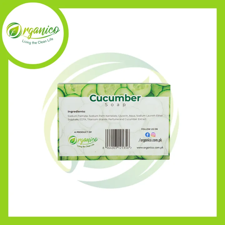 Organico%20Cucumber%20Soap%2090g%20-%20Image%203