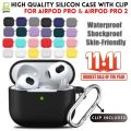 High Quality AirPods Case With Clip Airbuds / Airdots Soft Silicon Cover For Airpod Pro & Airpod Pro 2 - Only Case Cover. 