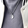 1pcs Tai Chi Paired Pendant Couple Necklaces For Lovers Best Friends Yin Yang Long Chain Necklace Fashion Jewelry Gifts. 