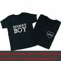 Mommy and Me Shirts Mama and Mama's Boy Mom and Son T Shirt Cute Family Look Matching Clothes Mother Son Outfits T-shirt. 