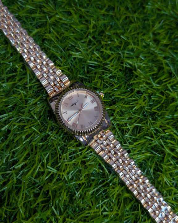 Aogili Rolex Style Round Dial Ladies Watch
