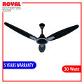ROYAL 30 Watts Ceiling Fan - Legacy Model 56 Inch - 100% Pure Copper Wire - With Remote - 5 Years Brand Warranty - Energy Saver Fan. 