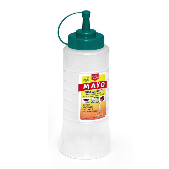 Ketchup Mayo Sauce Empty Refillable Squeeze Bottle 1000ml 1 Liter Color May Vary
