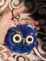 soft Fluffy owl design keychain. 