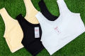 Pack 3 Soft Cotton Camisole/Half Body Teenage Training Bra/vest/Inner Wear/BDs/Sports Bra/Tanks For Beginners Kid Girls - For 7 to 10 Yrs. 