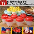 Pack of 6 - Silicon Egg Cooker As Seen on TV, Non Stick Silicone Egg Boiler, Hard Boiled Eggs without the Shell. 