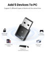 UGREEN USB Bluetooth 5.3 5.0 Adapter Receiver Trans'mitter EDR Dongle for PC Wireless Transfer for Bluetooth Headphone Speakers Mouse. 