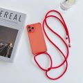 Necklace Case For iPhone 11 Shoulder Lanyard Transparent Soft TPU Phone Cover For iPhone 14 13 12 XR 11 Pro Max XS MAX 7 8 plus. 