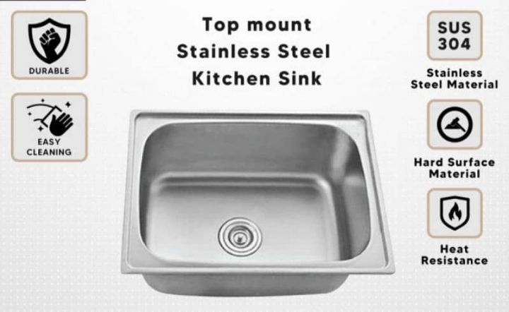 STAINLESS STEEL kitchen Sink Bowl (16 X 20) with waste pipe