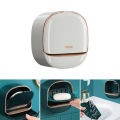 Luxury Soap Holder with Drain Tray, Soap Box Light Luxury Multi-Functional, Keep Soap Bars Dry, Adhesive Soap Case Box Wall Mounted for Shower.. 