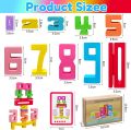 Wooden Number Building Blocks - 20Pcs Stacking for 3+ Years Old Kids, Digital Building Blocks, 1-10 Digital Blocks Toys, Balance Competition Toy, Educational Gift for Boys and Girls. 