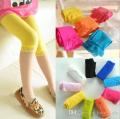 Set of 7 Colors girls/Kids Capri or Shorts Leggings Sizes 1 Years- 5 Years. 