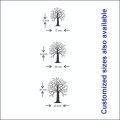 Beautiful Tree nature Wall Sticker for home , room, office, decor - Black color, Elegant decor. 