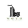 BASEUS PPS Smart Car Charger (PD 3.0 FOR Phone, QC 4.0 FOR ANDROID AND SCP FOR HUAWI / 30W MAX) Type-C PD + USB Quick Charge DUAL PORT Car Adapter. 