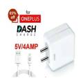 Original Oneplus 6T Dash EU Plug 5V - 4A Fast Charging USB Interface Wall Charger. 
