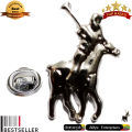 Fashion Pin Brooch - Race Horse Pin Brooch Badge pin or Brooch Gift for Scarf & Coat Colour Silver. 