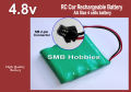 4.8v Rechargeable Battery Pack of AA Size 4 Cells for RC Cars, Toys  SM Connector. 