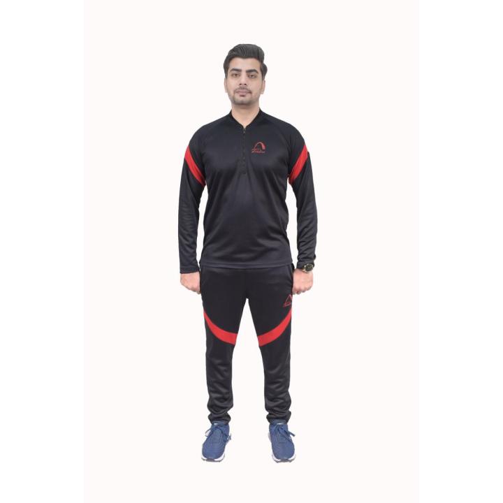 Men Trendy Trouser Shirt with Red panel