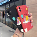 JIUMOO for OPPO A95 4G Case Fashion Tide Cartoon Cute Winnie The Pooh Aesthetic Thin New Design Phone Case Side Square Edge Protection Softcase Pattern Silicone Casing Cover Shockproof Cases. 