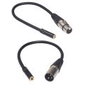 OYPFXMI- 2 Pcs 0.3M Wire 3 Pin XLR Stereo Audio Adapter Microphone Adapter Cable, 1 Pcs Female to 3.5Mm Trs 1/8 Inch Female & 1 Pcs Male to 3.5Mm Female. 
