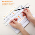 6/8/12 Measuring Straight Rulers Office For School Inch Ruler Standard/metric. 