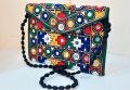 Pakistani Traditional Embroidered Vintage Hand Bag PURSE Size 10x7 Inches with Shoulder Strap For Female Girls Women Cultural Party Wear Bag Sindhi Balochi Pashtun Multicolor Hand Made Mirror Work. 