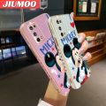 JIUMOO For Realme X7 Pro Case Cartoon Cute Mickey Mouse Luxury Plating Side Phone Cases Pattern Silicone Casing Full Cover Camera Protection Shockproof Softcase. 