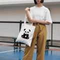 READY STOCK Cute Panda Print Shoulder Bag Beg Canva Tote Women's Sling Bag Handbags Tangan Wanita Perempuan Casual. 