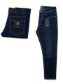 Men’s Dark Blue Slim-Fit Stylish Contrast Stitching Denim Jeans. 