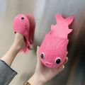 Puffer fish slippers women's home fashion 2021 Korean version parent-child versatile fish-shaped slippers indoor and outdoor soft-soled sandals. 