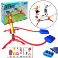 Flying EVA Foam Rocket Foot Launcher Toy For Kids - Two People Battle Set - Multi Color. 