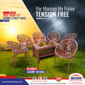 Boss Tree Chairs (BP-313) (Pack of 6) with Table BP-370 Double shelf  1 Table. 