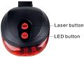 2x Laser + 5x LED Rear Flashing Lamp (Bicycle Lane Light), cycle led back light| back light| laser light for cycle |cycle light in good price|  Bicycle Laser Beam Rear Tail Light _ Safety Bicycle Rear Lamp waterproof |. 