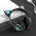 Kids Headphones, Cat Ear Wireless Headphones, LED Light Up Bluetooth Over On Ear Pink Headphones for Toddler Boy Girl Teen Children w/Microphone for Phone/Laptop/Headphones gift for girls| beautiful head phone for girls Headphones for girls| Headphone. 