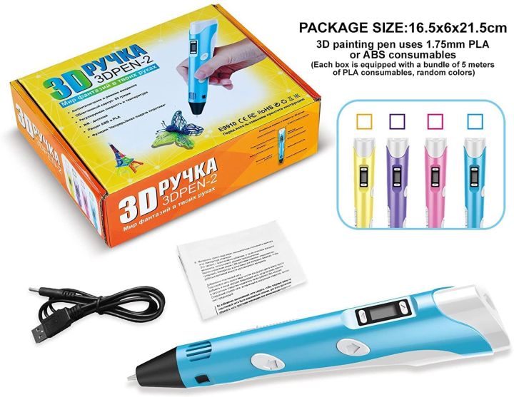 KIDS%20NEW%203D%20Pen,%203D%20Printing%20Pen,%20Electric%203D%20Drawing%20Printing%20Pen%20with%20LCD%20Screen%20+%20PLA%20ABS%20Filament%20Refills%203%20Colors%209m,%203D%20Doodler%20Pen%20Creative%20Toy,%20DIY%20Arts%20Crafts%20Gift%20for%20Kids%20&%20Adult%20-%20Image%209