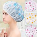 Latest Shower Cap Cute And Adjustable In Size Fasion wave Point Bath Waterproof Shower Hat Dot Bath Hair Cover Hat Cap Gift (Pack of 2). 