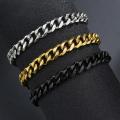 Black/Silver/Golden Cuban Link Chain Wrist / Hand Bracelet for Men / Boys - Mens Jewellery. 